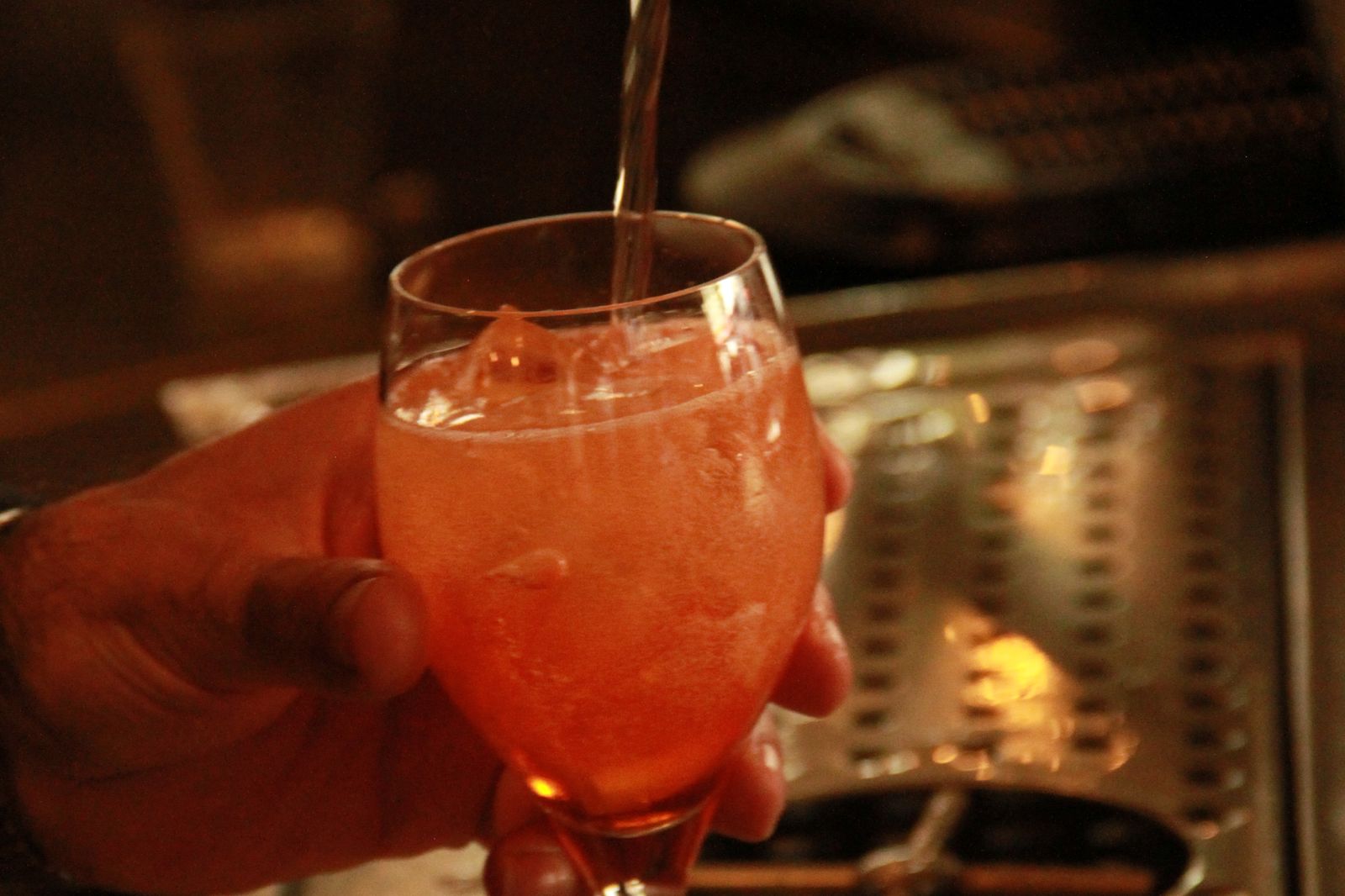 A cocktail served at the counter